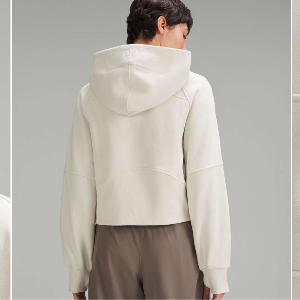 lululemon  Scuba Hoodie Bone Color Size M/L like new condition - Picture 2 of 10